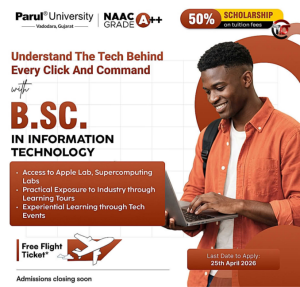 Study B.Sc. Information Technology Abroad in 2026 – Parul University Admission Guide, Scholarship & Benefits
