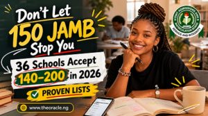 Don’t Let 150 JAMB Stop You – These 36 Schools Accept 140-200 in 2026 (Proven List)